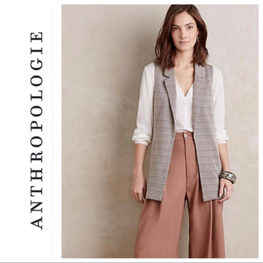 Anthropologie Aston Jacquard Vest by Cartonnier